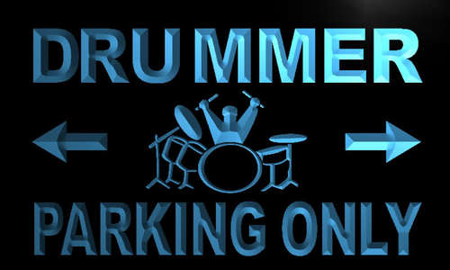 Drummer Parking Only Neon Light Sign